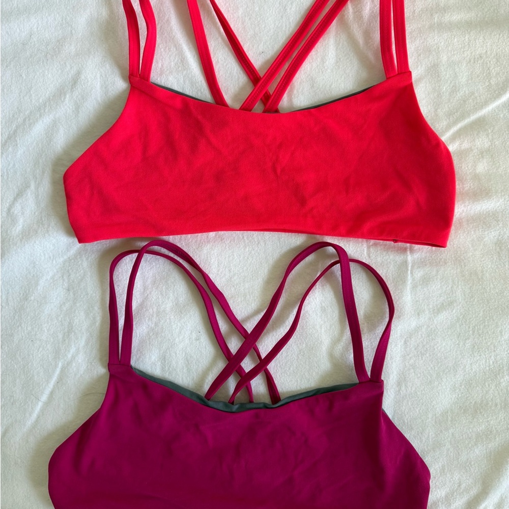 2 Jolyn Fendrick Swim Bikini Tops in Strawberry and Dragonfruit